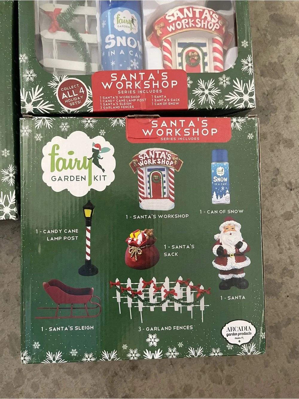 Fairy Garden Kit - Holiday Decoration Set (Red, Green, White)